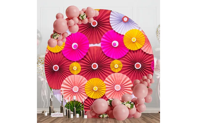Aperturee Round Dense Colorful Paper Fan Backdrop For Birthday - Aperturee