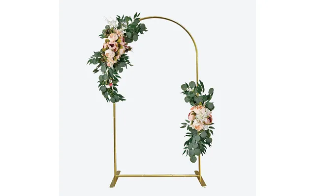 Aperturee Silver Wedding Backdrop Flower Arch Frame Party Decor - 1