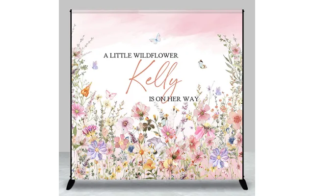 Colorful Floral Butterfly Custom Baby Shower Backdrop - Aperturee