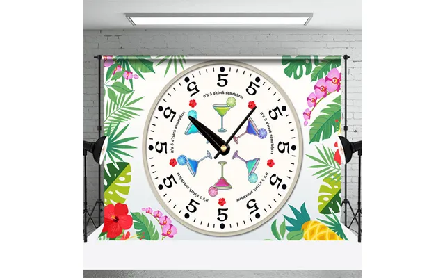 Floral Plant Its 5 Oclock Somewhere Party Backdrop - Aperturee