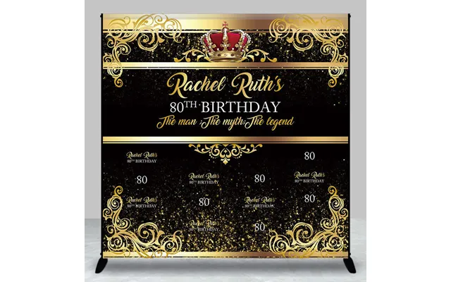 Legend Gold Step And Repeat Custom Birthday Backdrop - Aperturee