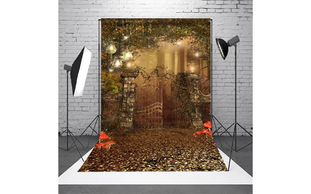 Vintage Mossy Door Plant Autumn Photography Backdrop - Aperturee