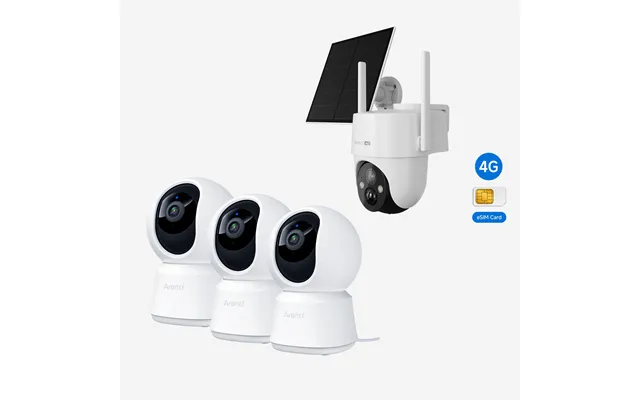 Bundle - 3 P2f Indoor Security Camera & Go3g 4g Lte Security Camera