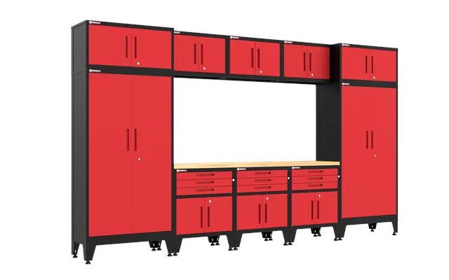 11-piece Garage Cabinet Storage And Organization Set In Red