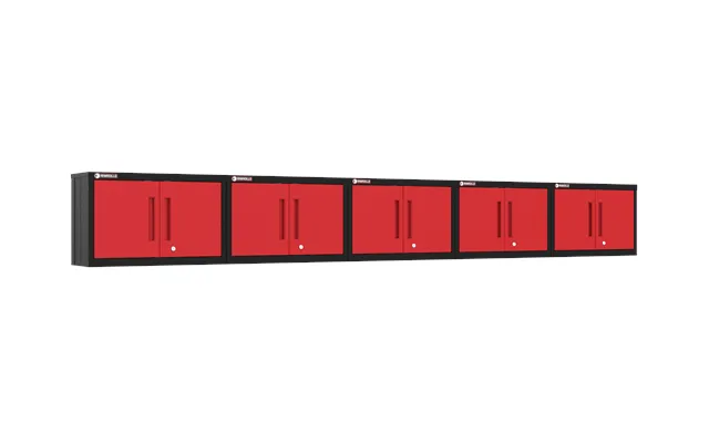 5-piece Garage Cabinet Storage And Organization Set In Red