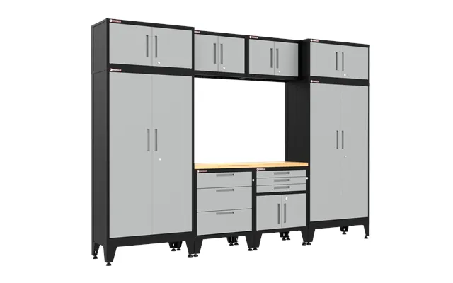 9-piece Garage Cabinet Storage And Organization Set With Levelers In Gray