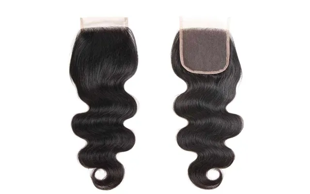 Ashimary Body Wave Hair 4x4inchs Lace Closure Natural Color 100% Human Hair - 14inches Middle Part