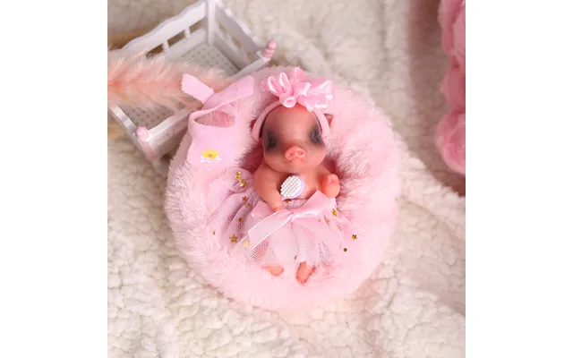 Babeside 4.5' Soft Chubby Lifelike Piggy Toys Mini Stretchy Realistic Silicone Animals Piggy