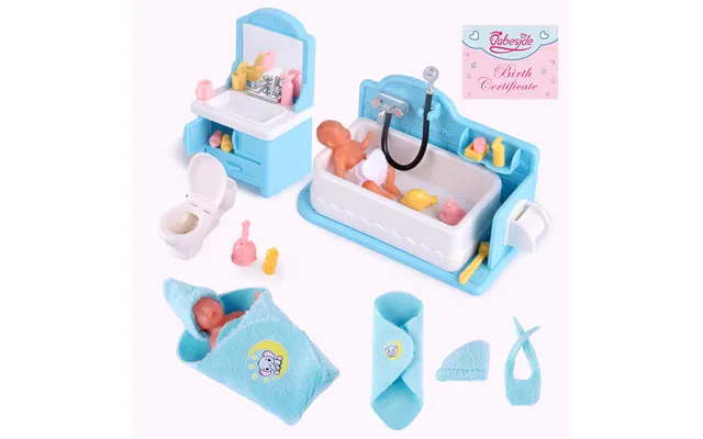 Babeside Aurora 3' Mini Full Silicone Sleeping Reborn Baby Girl With Playset Accessories Blue-light Skin-3'