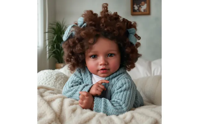 Babeside Quiet Reborn Baby Callie 20'' African American Toddler Girl Encouraging Emotions Dark Green-cloth Body
