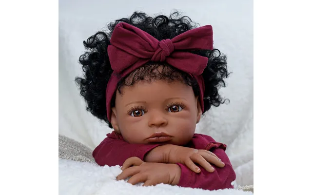 Babeside Quiet Reborn Baby Laney 20'' African American Little Infant Girl Healing Of The Heart Burgundy Red Laney-heartb