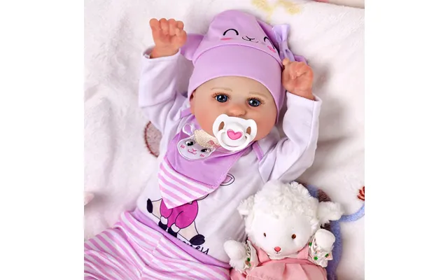 Easter Limited Babeside Quiet Reborn Baby Bailyn 20'' Little Infant Girl Best Gift For Kids Purple Sheep-cloth Body