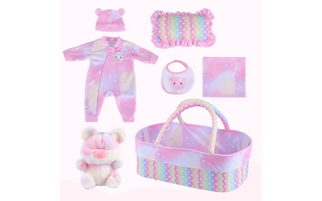 Suitable For 17-22'' Dolls Babeside Reborn Baby Essentials-8pcs Set Colorful Winter