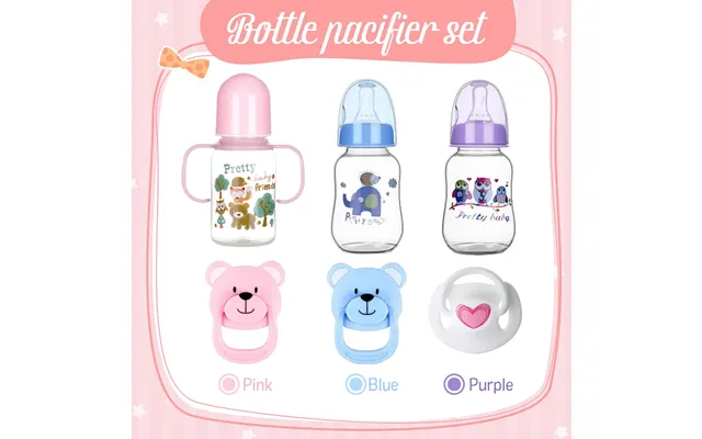 Three Style 6 Piece Set Safest Pacifier And Bottle Reborn Baby Doll Accessories 6 Piece Set Auto 33% Off