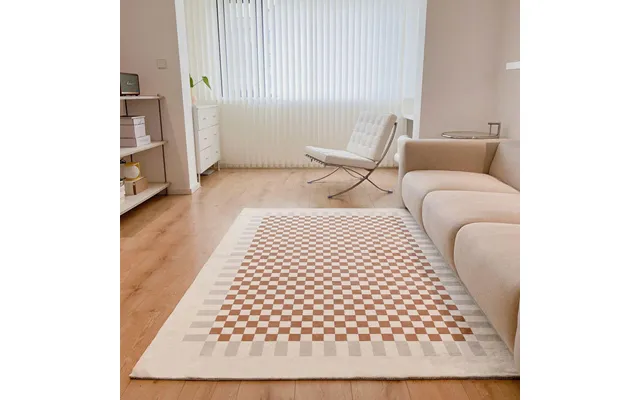 Checkered Rug,checkers Rugs - 5'x7.5 Red-brown-c