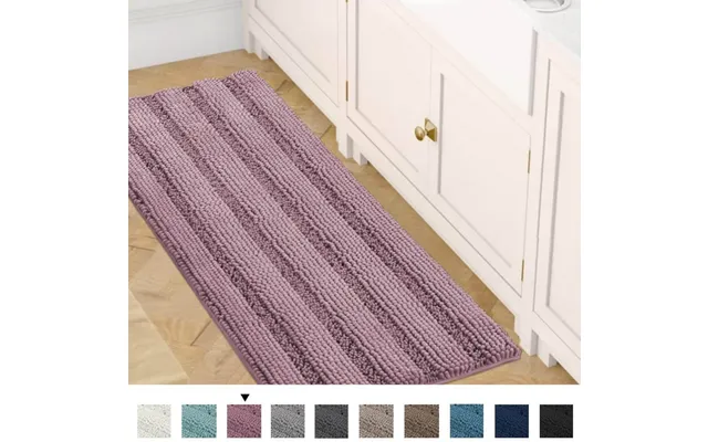 Chenille Kitchen Bath Rug Shaggy Bathroom Rug Mat - Pink 20 X32