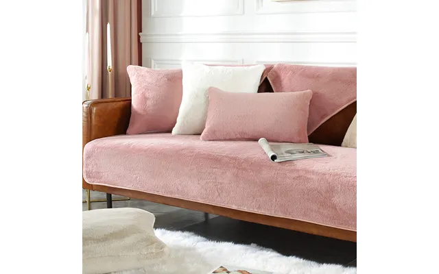 Faux Fur Sofa Cover,couch Protector,sofa Cushion - 36''x95'' Pink