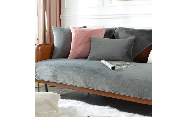 Faux Fur Sofa Cover,couch Protector,sofa Cushion - 43''x95'' Gray