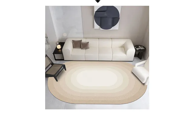 Living Room Bedroom Oval Area Rug,gradient Rug - 2.6'x4' Khaki