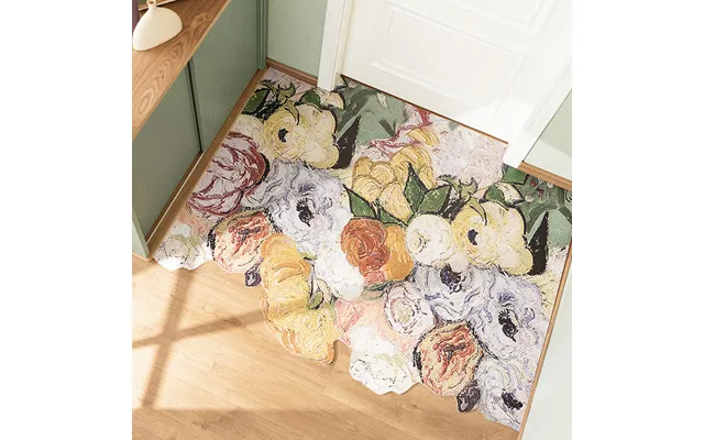 Pvc Oil Painting Style Indoor Doormat, Non Slip Cuttable Entrance Rug - 47''x94'' 03-horizontal