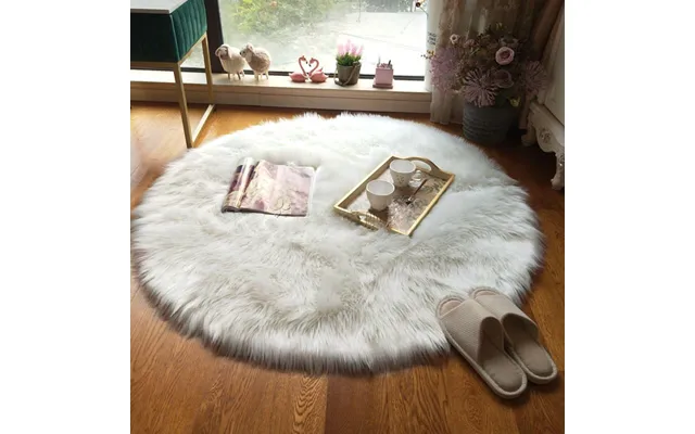 Round Sheepskin Rugs - White 5ftx5ft
