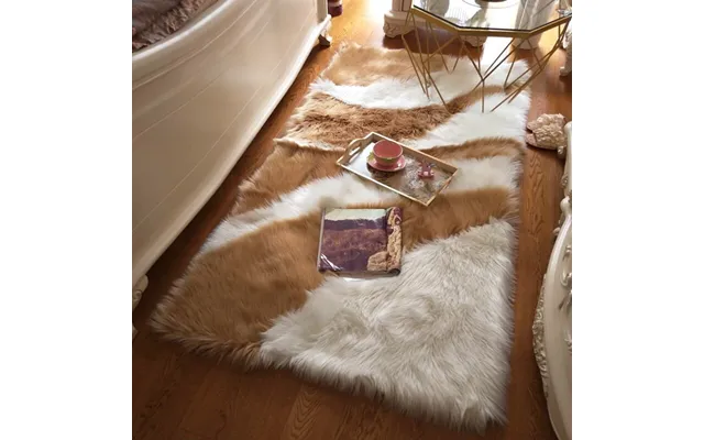 Unique Fluffy Rugs , Faux Fur Sheepskin Area Rug - 6'x8' Y1