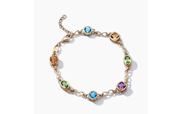 Multi Color Rainbow Candy Bracelt Mixed Cut Citrine Topaz Peridot Bracelet