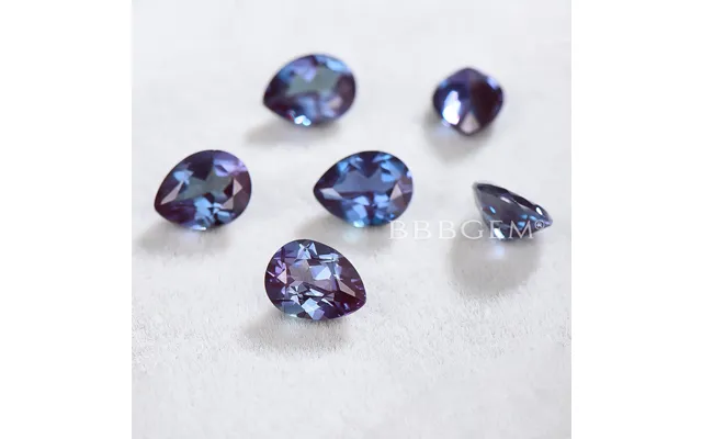 Pear Cut Faceted Loose Alexandrite Gemstone June Birthstone