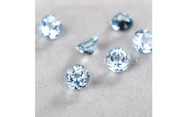 Round Cut Natural Aquamarine Wholesale Faceted Loose March Birthstone