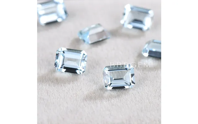Wholesale Emerald Cut Natural Aquamarine Loose Blue Aquamarine