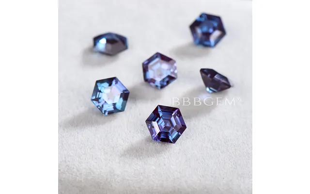 Wholesale Hexagon Cut Color Change Alexandrite June Birthstone