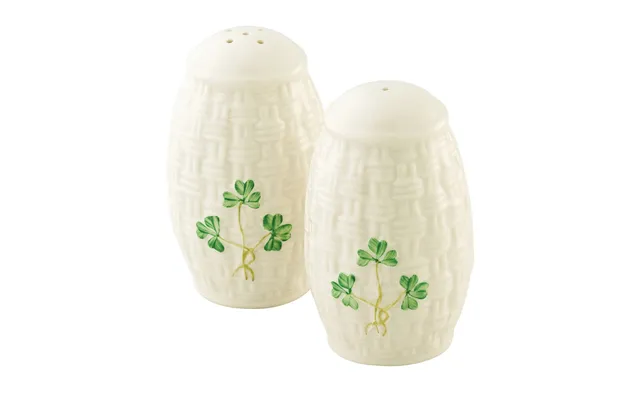 Belleek Classic Shamrock Salt & Pepper Set