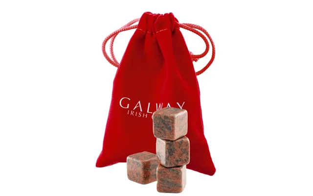 Galway Crystal Cooling Stones Set Of 4 - Polished Red Granite