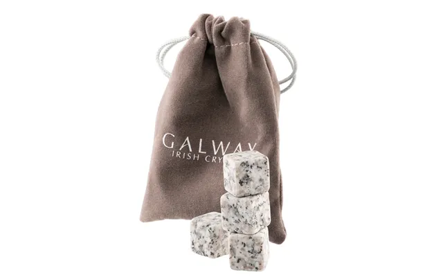 Galway Crystal Cooling Stones Set Of 4 - White Grey Granite