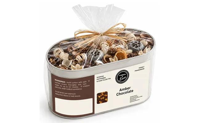 Amber Chocolate Scented Potpourri - Large 12x7x5.5 Inches