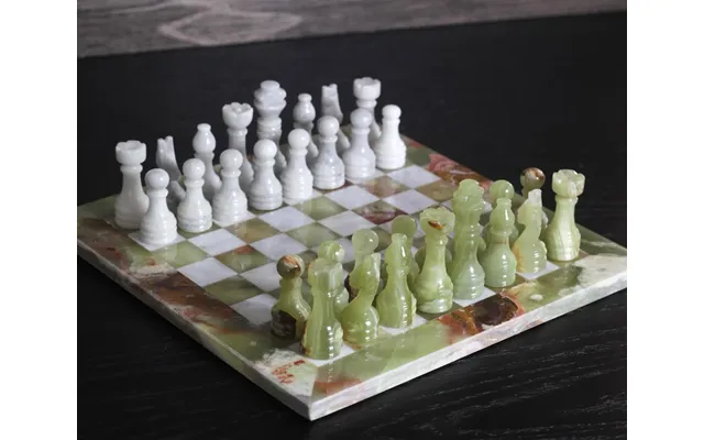 Green Onyx Marble Chess Set - 13