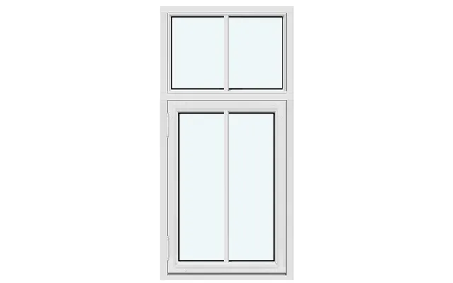 Historic-style Kombi Outward-opening Casement Window 1 Fixed Glazed Section With 1 Vertical Decorative Bar 1 Sash With 1