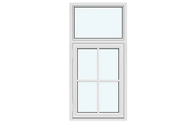 Historic-style Kombi Outward-opening Casement Window 1 Fixed Glazed Section Without Decorative Bars 1 Sash With 1 Horizo