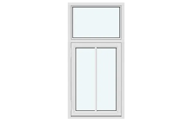 Historic-style Kombi Outward-opening Casement Window 1 Fixed Glazed Section Without Decorative Bars 1 Sash With 1 Vertic