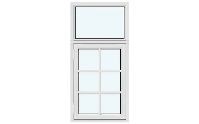 Historic-style Kombi Outward-opening Casement Window 1 Fixed Glazed Section Without Decorative Bars 1 Sash With 2 Horizo