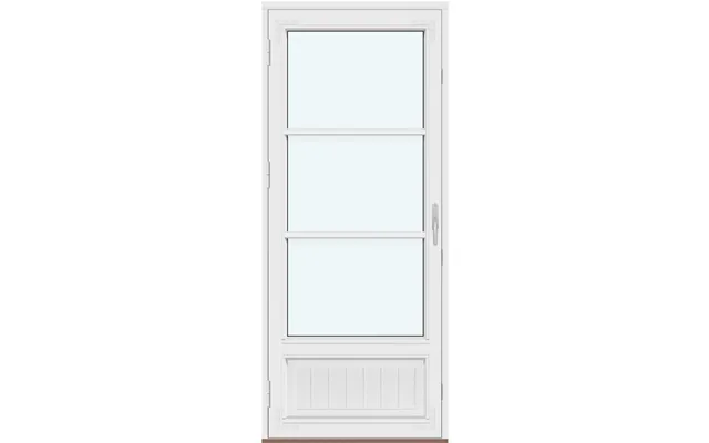 Historic-style Single-panel Outswing Patio Doors 1 Glazed Door Leaf With 2 Horizontal Decorative Bars And 1 Panel