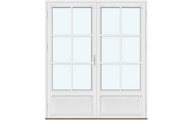 Historic-style Two-panel Outswing Patio Doors 2 Door Leaves With Panels - 2 Horizontal Decorative Bars