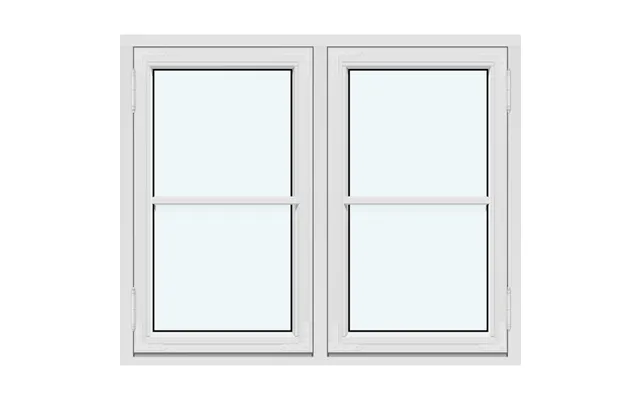 Historic-style Two-sash Outward-opening Casement Window 2 Outward-opening Side-hung Sashes With 1 Horizontal Decorative 