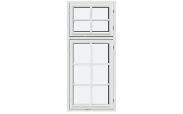 Kombi Outward-opening Casement Window 1 Fixed Glazed Section With 1 Horizontal And 1 Vertical Decorative Bar 1 Sash With