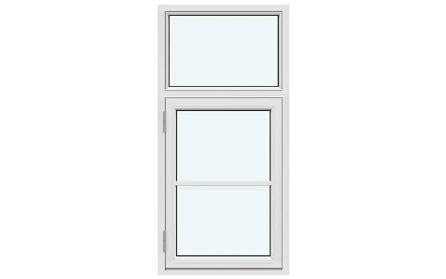 Kombi Outward-opening Casement Window 1 Fixed Glazed Section Without Decorative Bars 1 Sash With 1 Horizontal Decorative