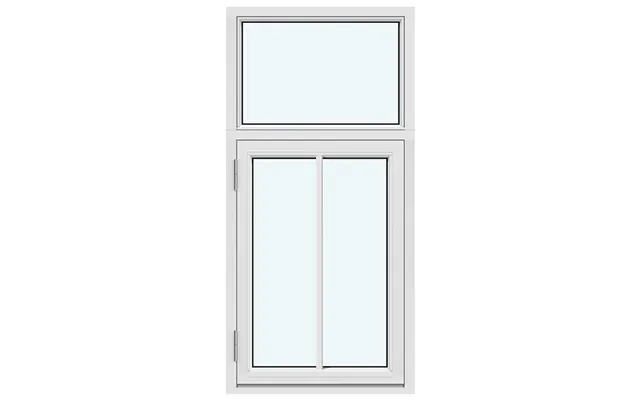 Kombi Outward-opening Casement Window 1 Fixed Glazed Section Without Decorative Bars 1 Sash With 1 Vertical Decorative B