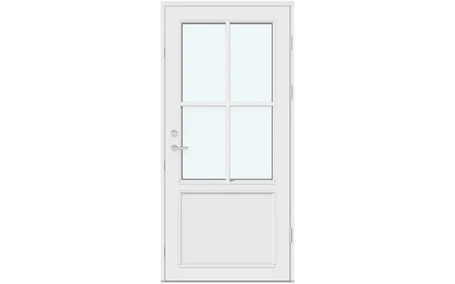 Outswing Exterior Doors 1 Horizontal Decorative Bar - 1 Vertical Decorative Bar And 1 Panel