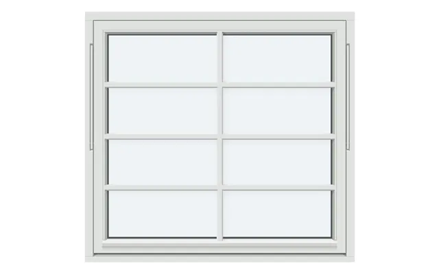Outward-opening Pivot Window 1 Sash With 3 Horizontal Decorative Bars And 1 Vertical Decorative Bar