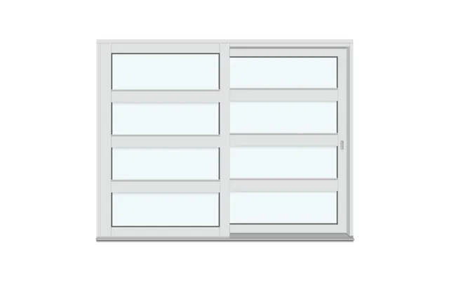 Patio Life Sliding Patio Door 2 Outward-swinging Door Leaves With 3 Horizontal Glass-dividing Bars