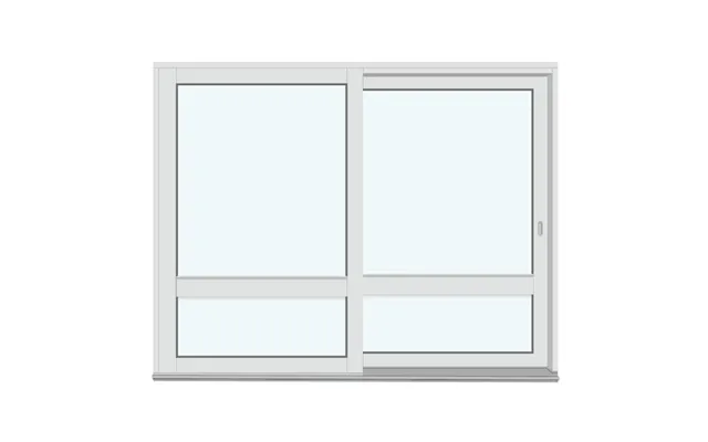 Patio Life Sliding Patio Door Outswing Patio Door With 2 Door Leaves And 1 Horizontal Glass-dividing Bar